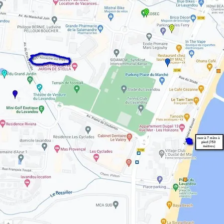 Studio lavandou avec parking privé proche mer