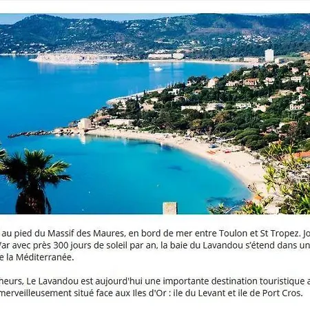 Studio lavandou avec parking privé proche mer Appartamento *