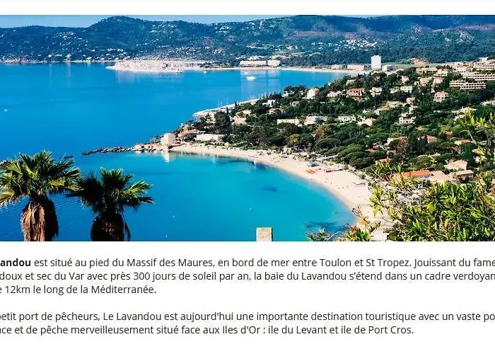 Studio lavandou avec parking privé proche mer Appartement *